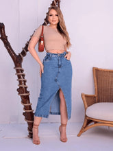 Saia Jeans Midi Fenda